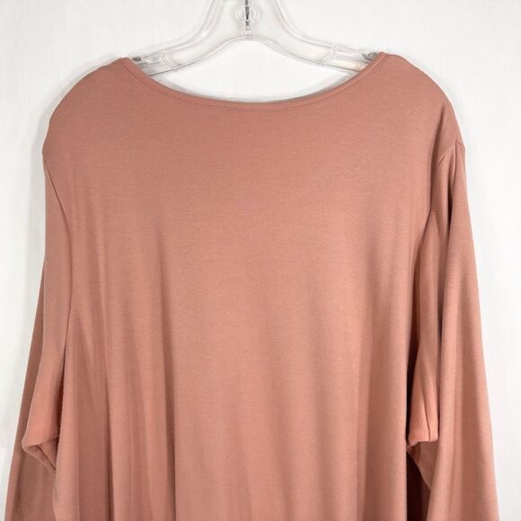 Quacker Factory Plus Size 3X Top Dusty Pink Sequin Studded Knit Scoop Neck‎ 1453 - Picture 5 of 8